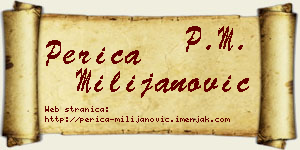 Perica Milijanović vizit kartica